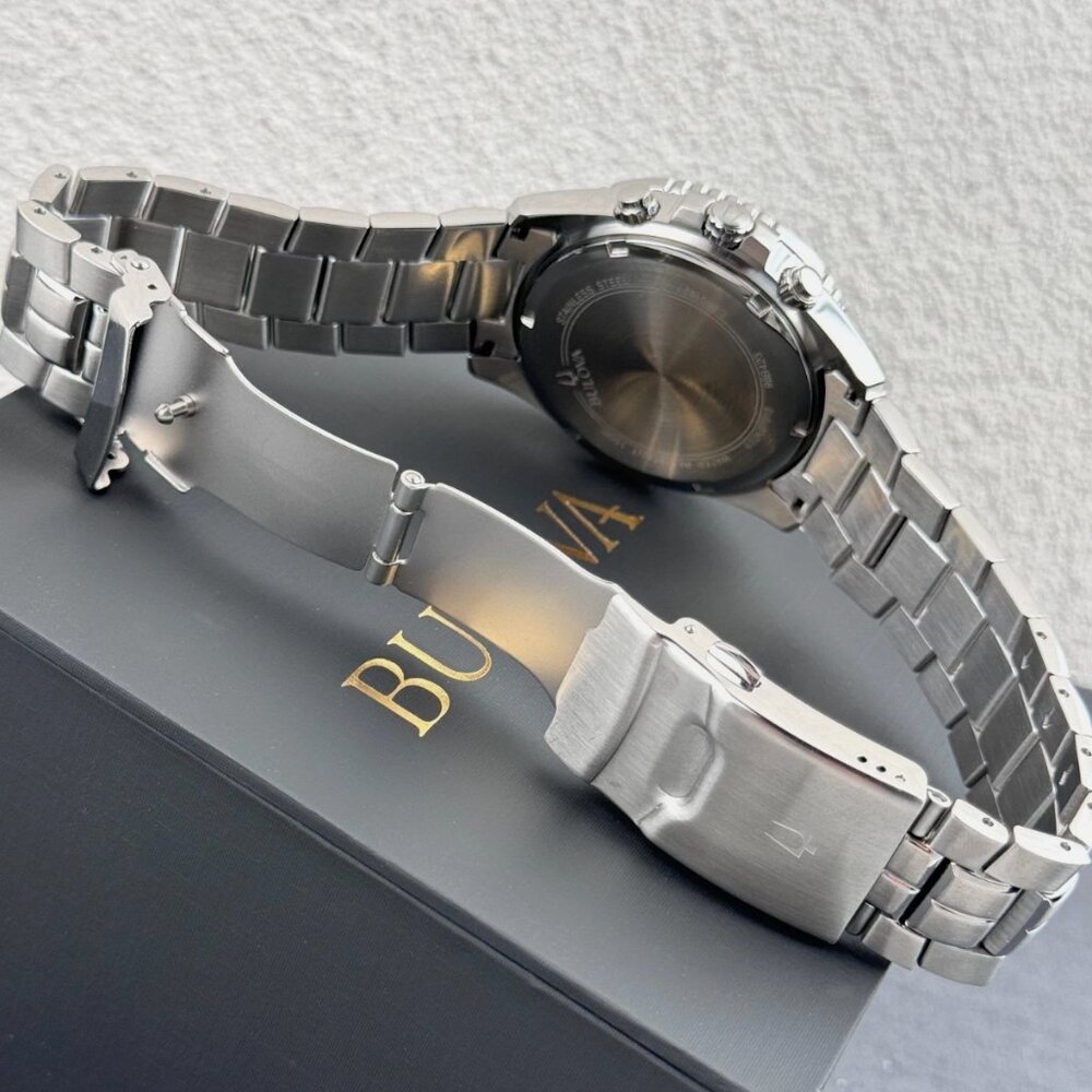 Bulova Marine Star 41.5MM Silver Dial Quartz Men's Watch - Picture 7 of 8